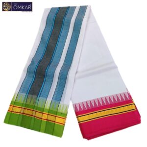 Tower Border With Gold Mundhi Vaishnava Dhoti