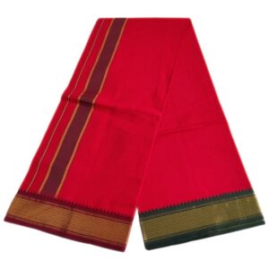 Red Color Mayilkan Dhoti