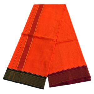 Orange Color Mayilkan Dhoti