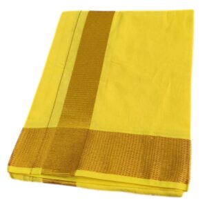 Yellow Color Zarigai Dhoti