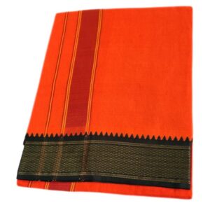 Orange Color Mayilkan Dhoti