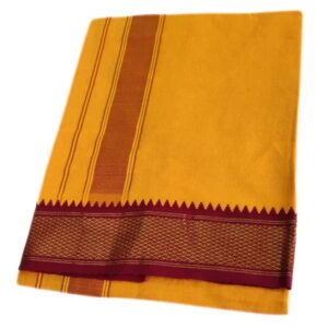 Golden Mango Color Mayilkan Dhoti