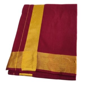 Maroon Color Zarigai Dhoti