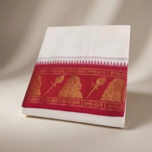 5 Inch Lord Murugar Designed Half White Dhoti 9×5