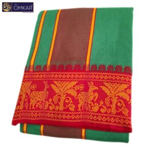 Green Color Jacquard Dhoti 9×5