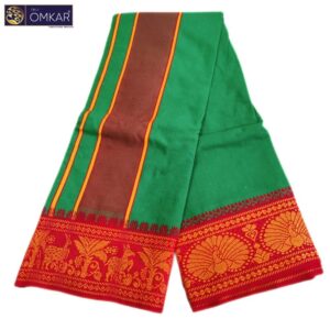 Green Color Jacquard Dhoti 9×5