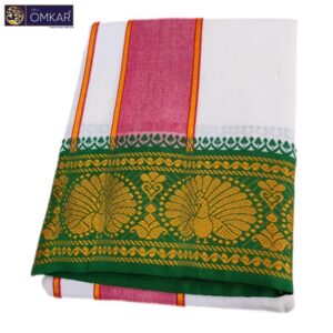 White Color Jacquard Dhoti 9×5