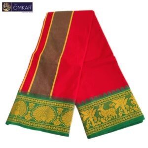 Red Color Jacquard Dhoti 9×5