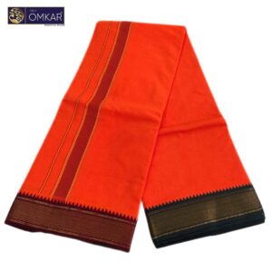 Orange Color Mayilkan Border Dhoti 9×5