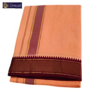 Light Kavi Color Mayilkan Border Dhoti 9×5
