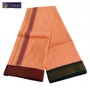Light Kavi Color Mayilkan Border Dhoti 9×5