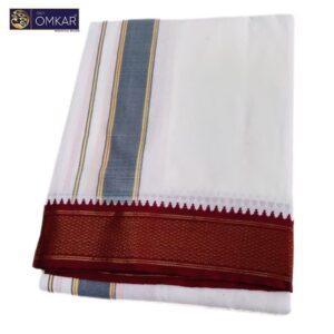 White Color Mayilkan Border Dhoti 9×5