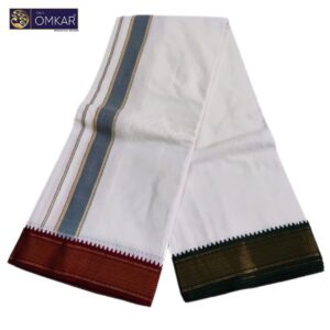 White Color Mayilkan Border Dhoti 9×5