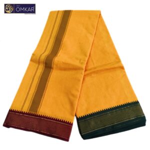 Golden Yellow Color Mayilkan Border Dhoti 9×5