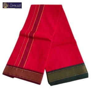 Red Color Mayilkan Border Dhoti 9×5
