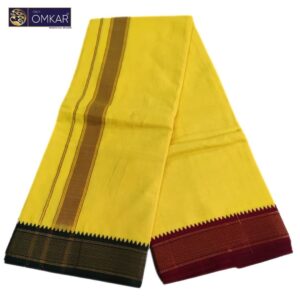 Yellow Color Mayilkan Border Dhoti 9×5