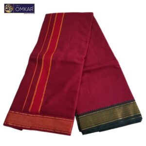 Maroon Color Mayilkan Border Dhoti 9×5