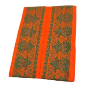 Orange Color Kalasam Design 2 Meter Dhoti Towel Set