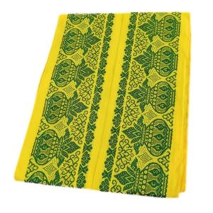 Yellow Color Kalasam Design 2 Meter Dhoti Towel Set
