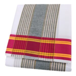 Seer Border White Kanchi Mundhi Vaishnava Dhoti
