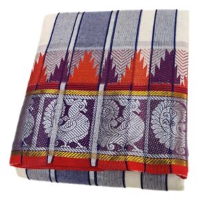 Double Color Premium Jacquard Sri Vaishnava Dhoti