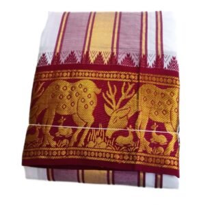 White Premium Jacquard Color Dhotis