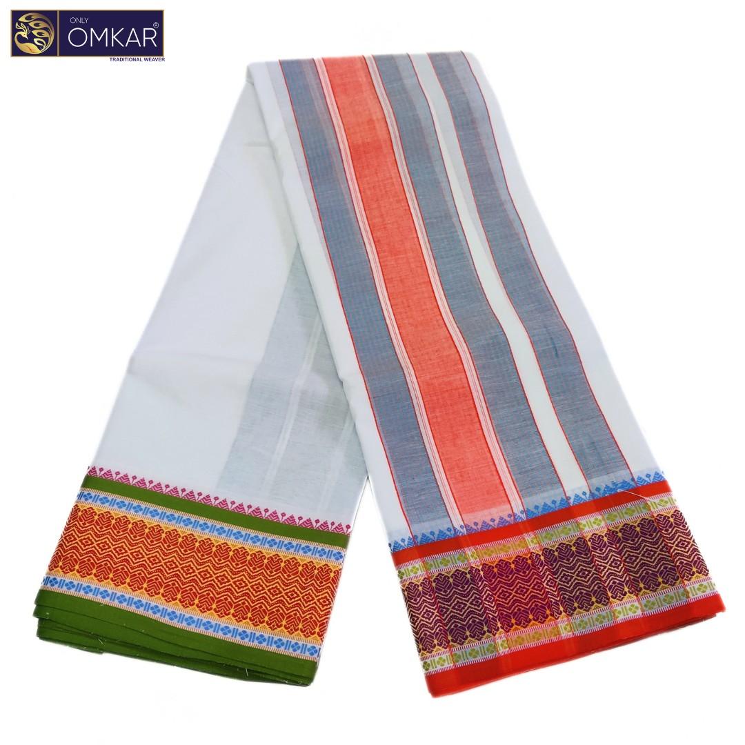 Pate Special Kanchi Mundhi White Dhoti - Image 2