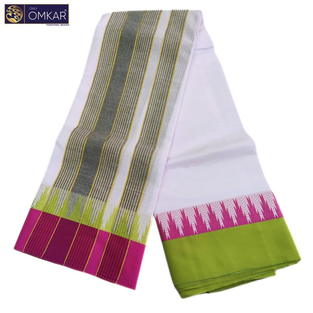 Mokku Special Kanchi Mundhi White Dhoti - Image 2