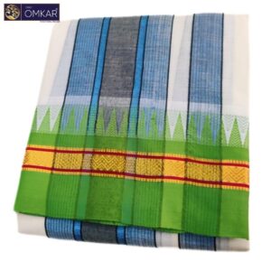 Cotton Zari Pate Vaishnava Dhoti