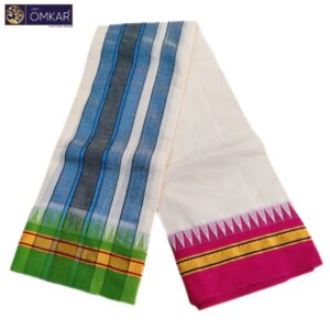 Cotton Zari Pate Vaishnava Dhoti