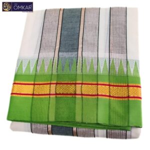 Cotton Zari Pate Vaishnava Dhoti