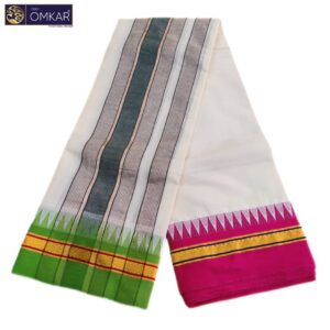 Cotton Zari Pate Vaishnava Dhoti