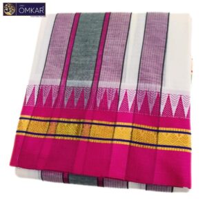 Cotton Zari Pate Vaishnava Dhoti