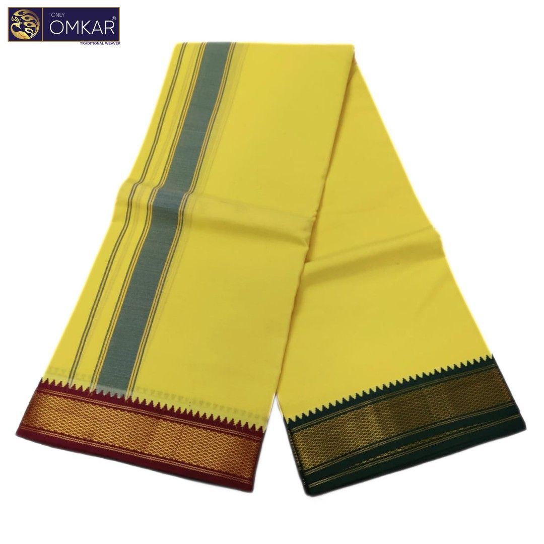 Cream Color Mayilkan Border Dhoti 9x5 - Image 2