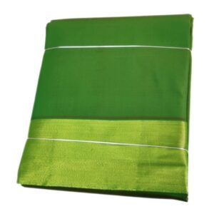 Amman Green Color Zarigai Border Soft Silk Dhoti