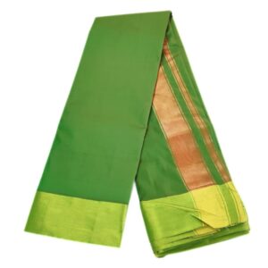 Amman Green Color Zarigai Border Soft Silk Dhoti