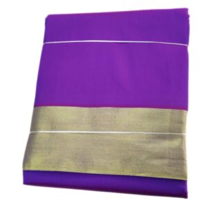 Purple Color Zarigai Border Soft Silk Dhoti