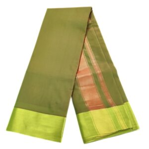 Green Color Zarigai Border Soft Silk Dhoti