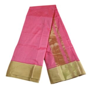 Onion Pink Color Zarigai Border Soft Silk Dhoti