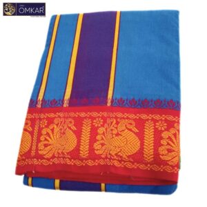 Anadha Blue Color Jacquard Dhoti 9×5