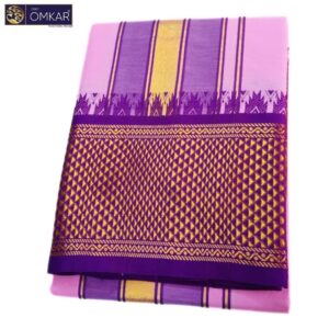 Baby Pink Premium Jacquard Color Dhotis