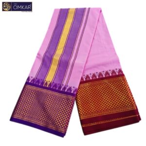 Baby Pink Premium Jacquard Color Dhotis