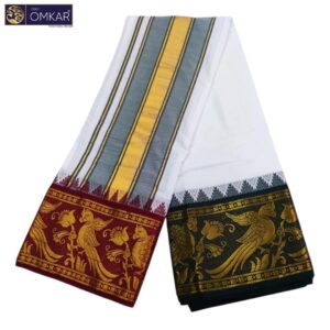 White Premium Jacquard Color Dhotis