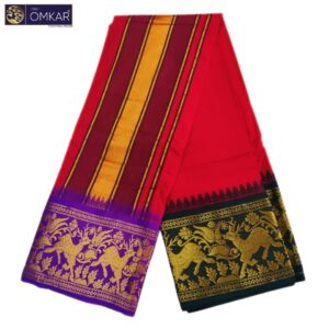 Red Premium Jacquard Color Dhotis
