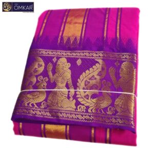Pink Premium Jacquard Color Dhotis