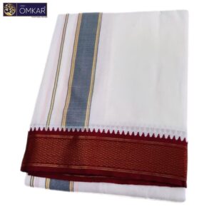 White Color Mayilkan Border Dhoti 9×5