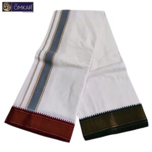 White Color Mayilkan Border Dhoti 9×5