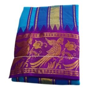 Anandha Blue Premium Jacquard Color Dhotis