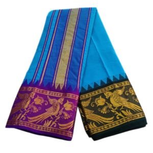 Anandha Blue Premium Jacquard Color Dhotis