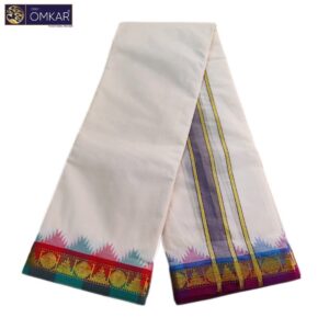 2 Inch Temple Border Kanchi Cotton Dhotis